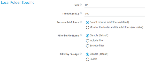 Local Folder Specific